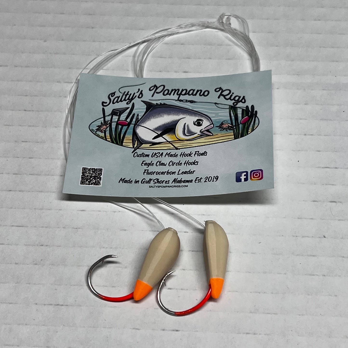 Salty's Hook Float Double Drop Pompano Rig