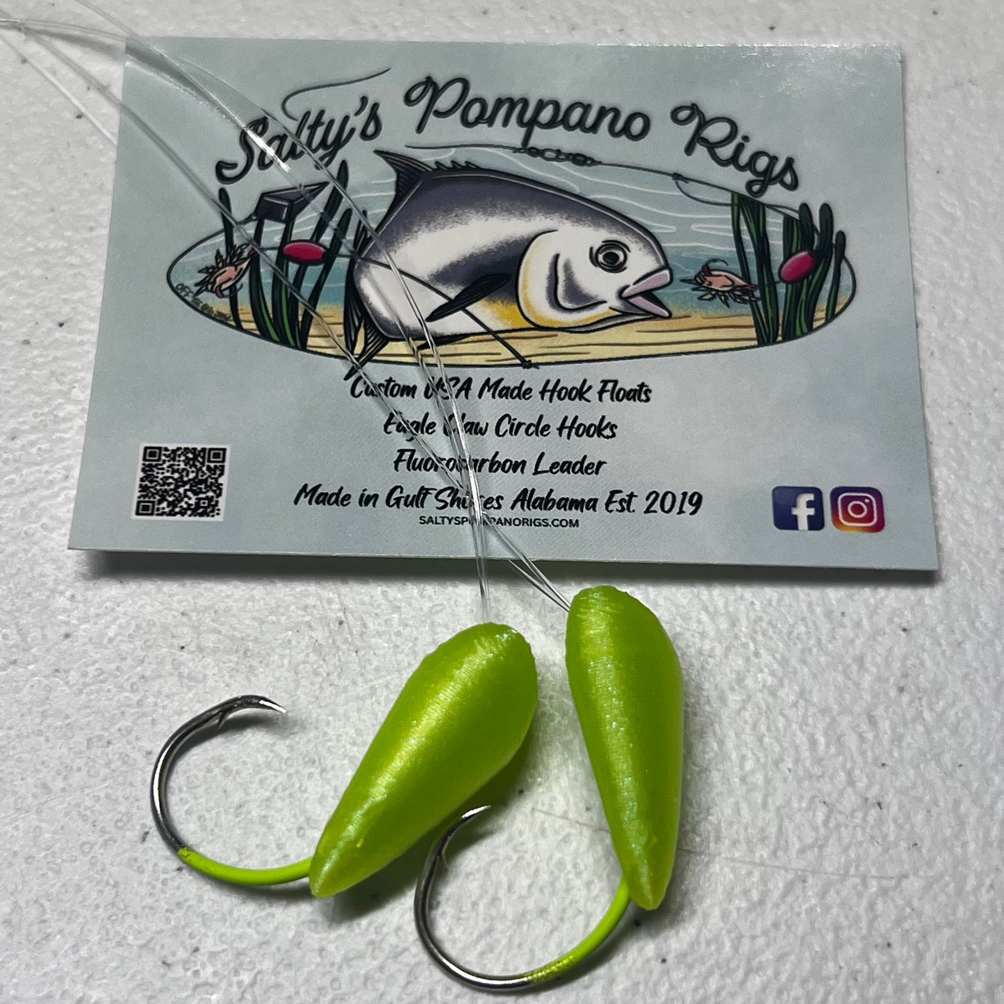 Salty's Hook Float Double Drop Pompano Rig