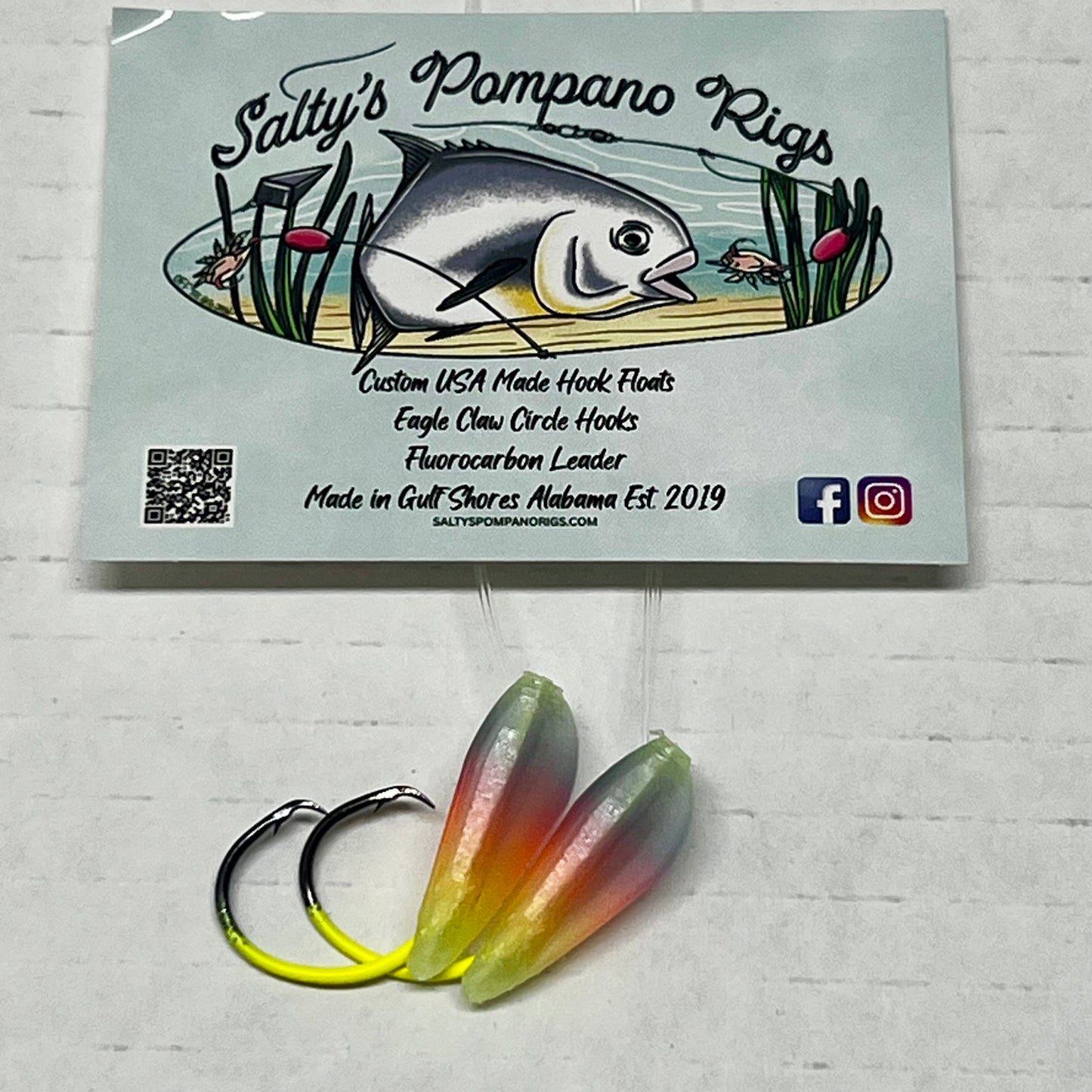 Salty's Hook Float Double Drop Pompano Rig