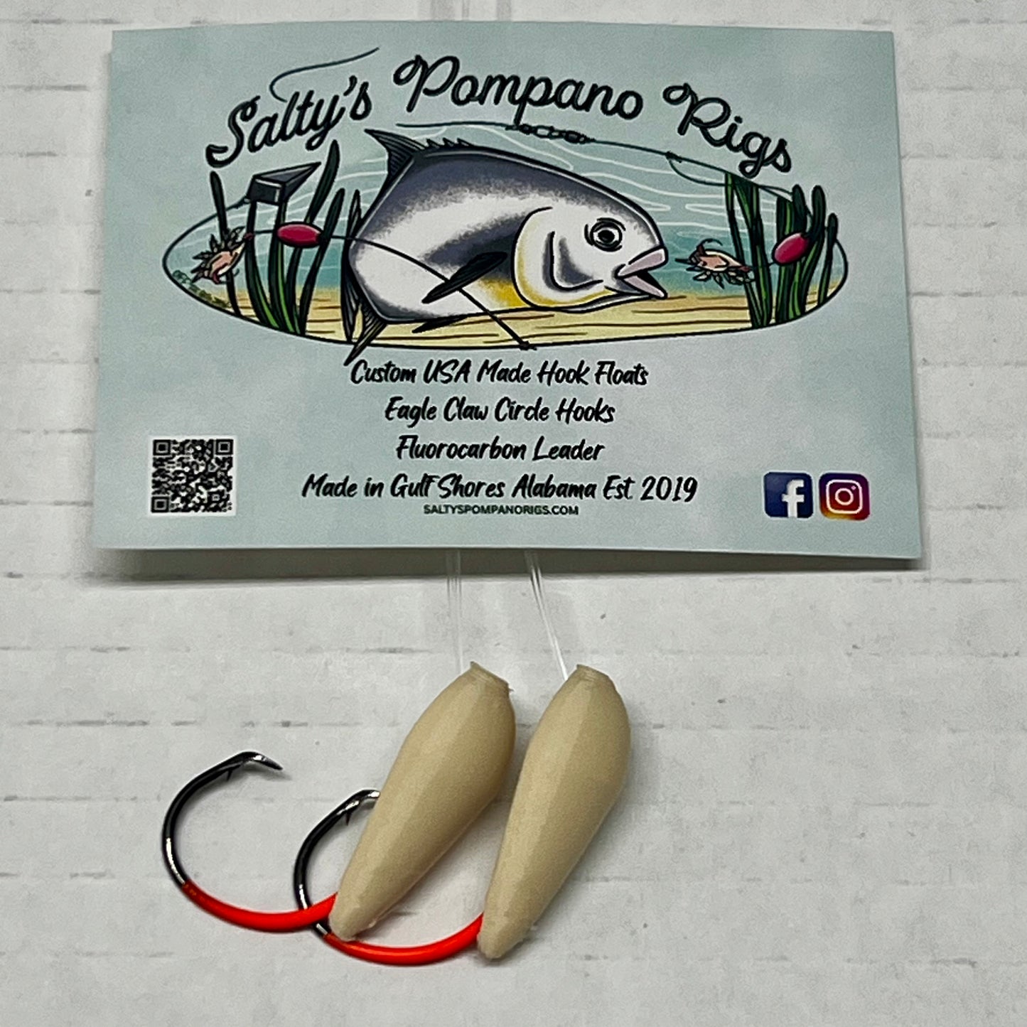 Salty's Hook Float Double Drop Pompano Rig