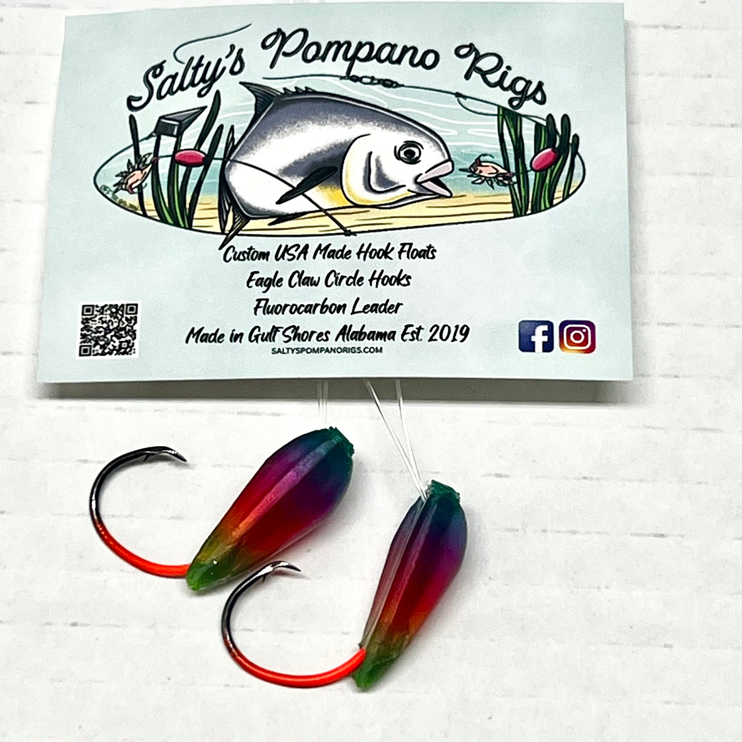 Salty's Hook Float Double Drop Pompano Rig
