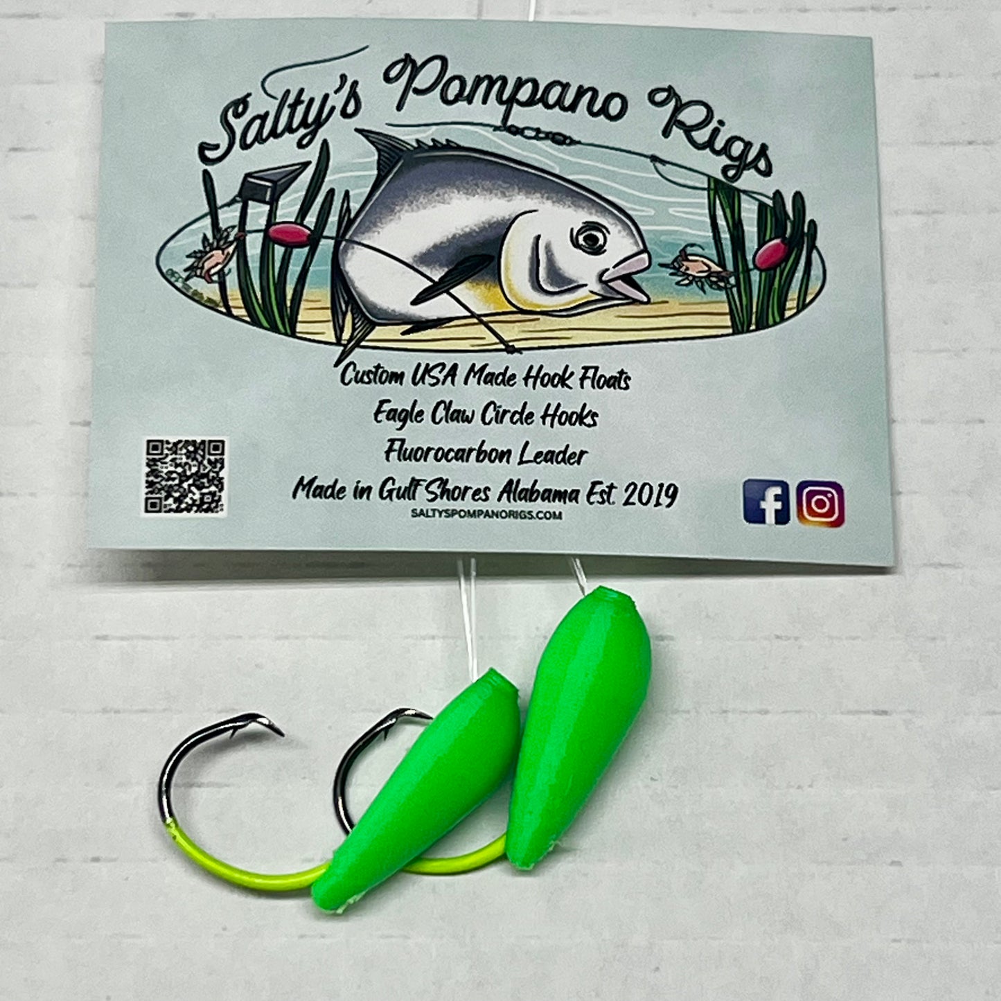 Salty's Hook Float Double Drop Pompano Rig