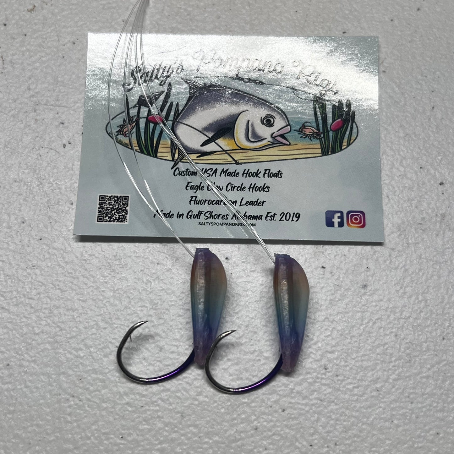 Salty's Hook Float Double Drop Pompano Rig