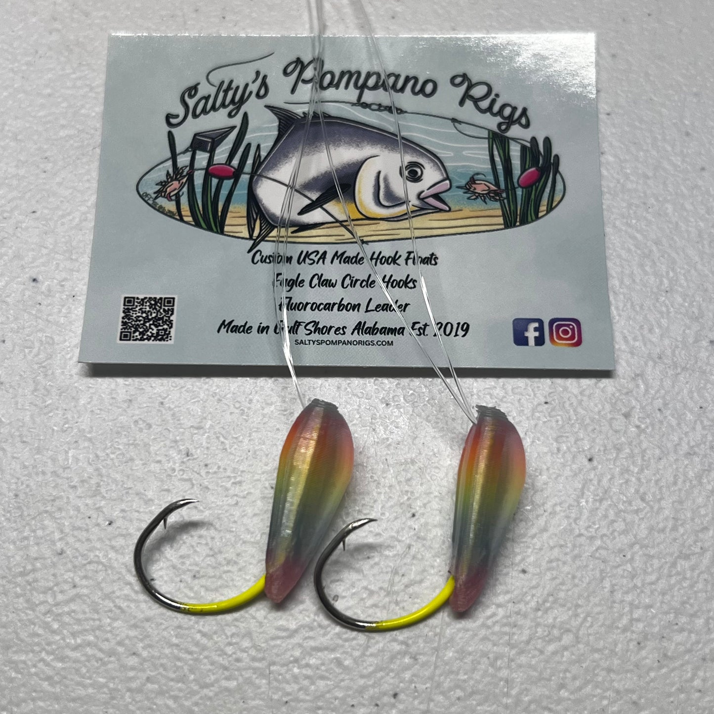 Salty's Hook Float Double Drop Pompano Rig
