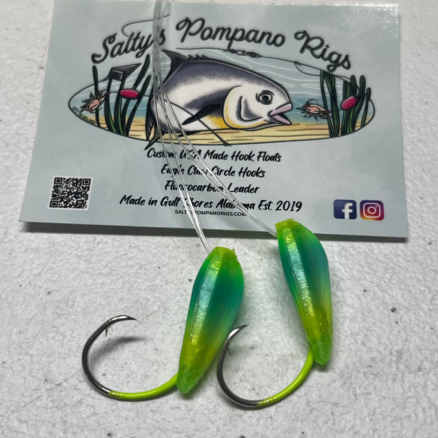 Salty's Hook Float Double Drop Pompano Rig