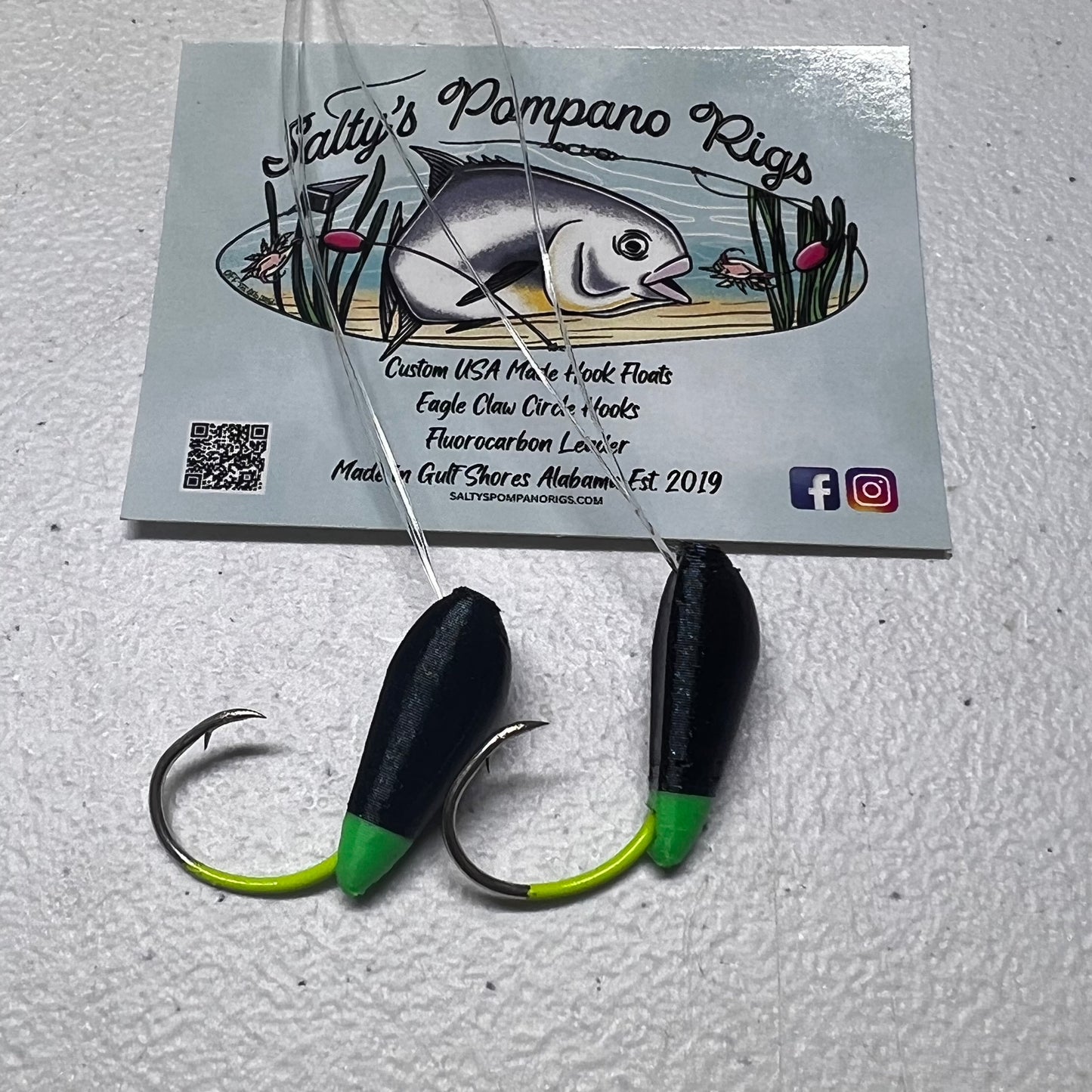Salty's Hook Float Double Drop Pompano Rig
