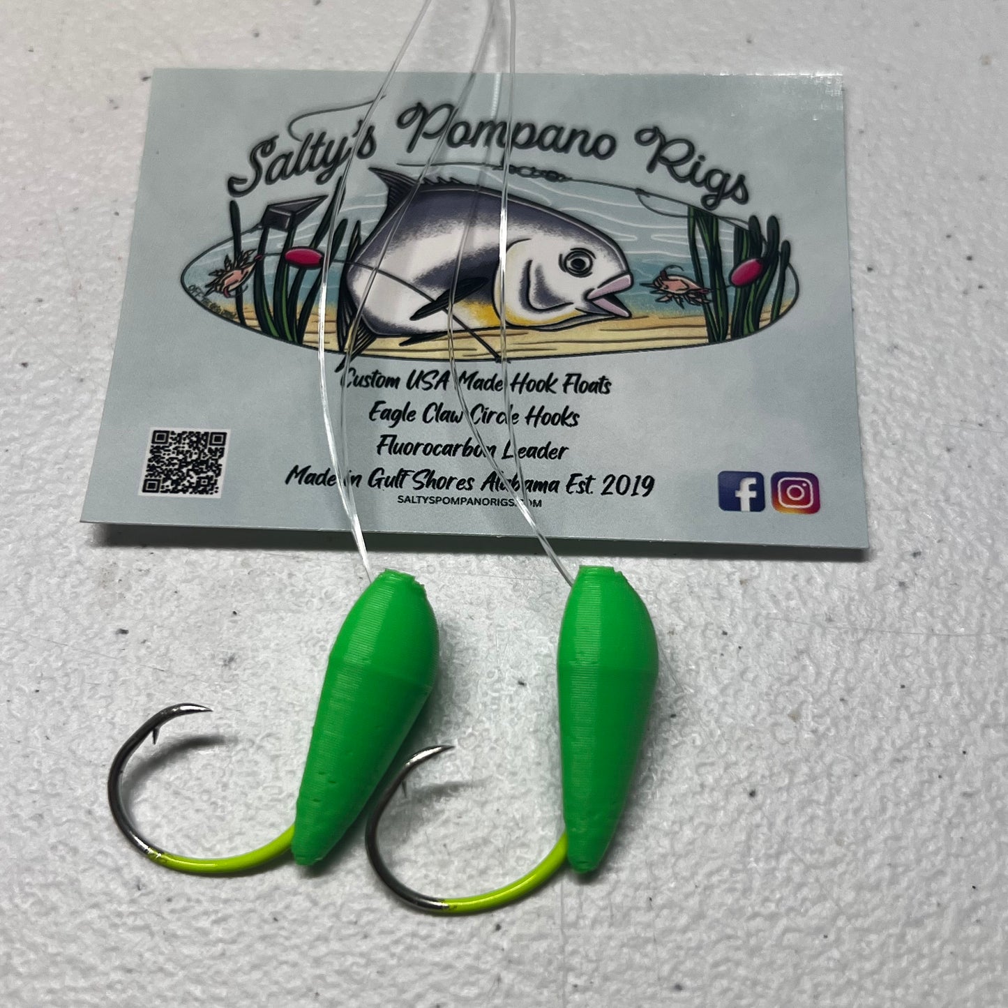 Salty's Hook Float Double Drop Pompano Rig