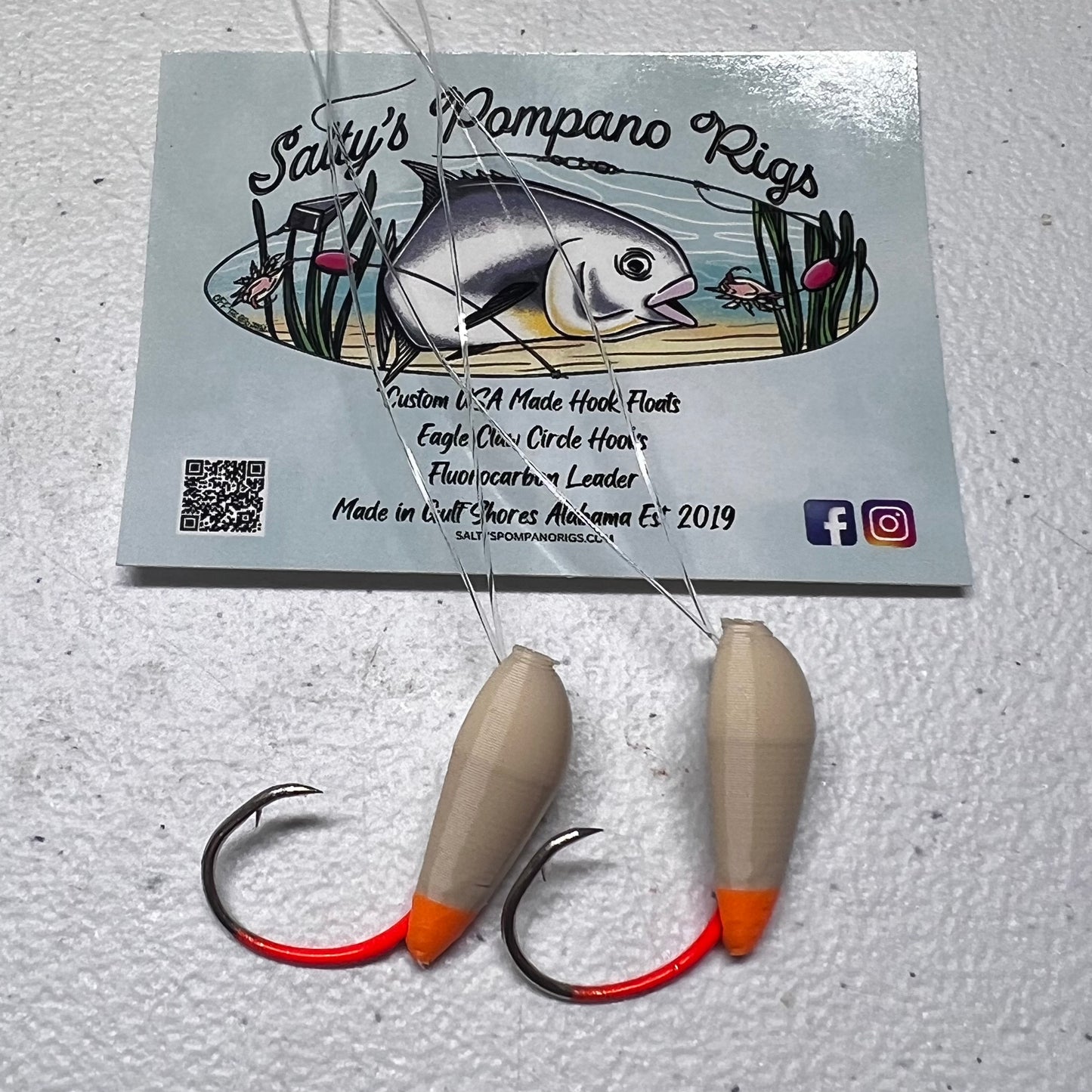Salty's Hook Float Double Drop Pompano Rig