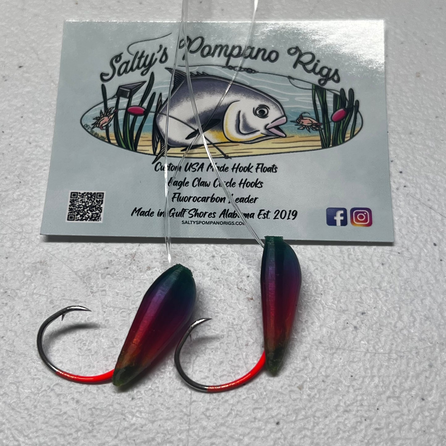Salty's Hook Float Double Drop Pompano Rig