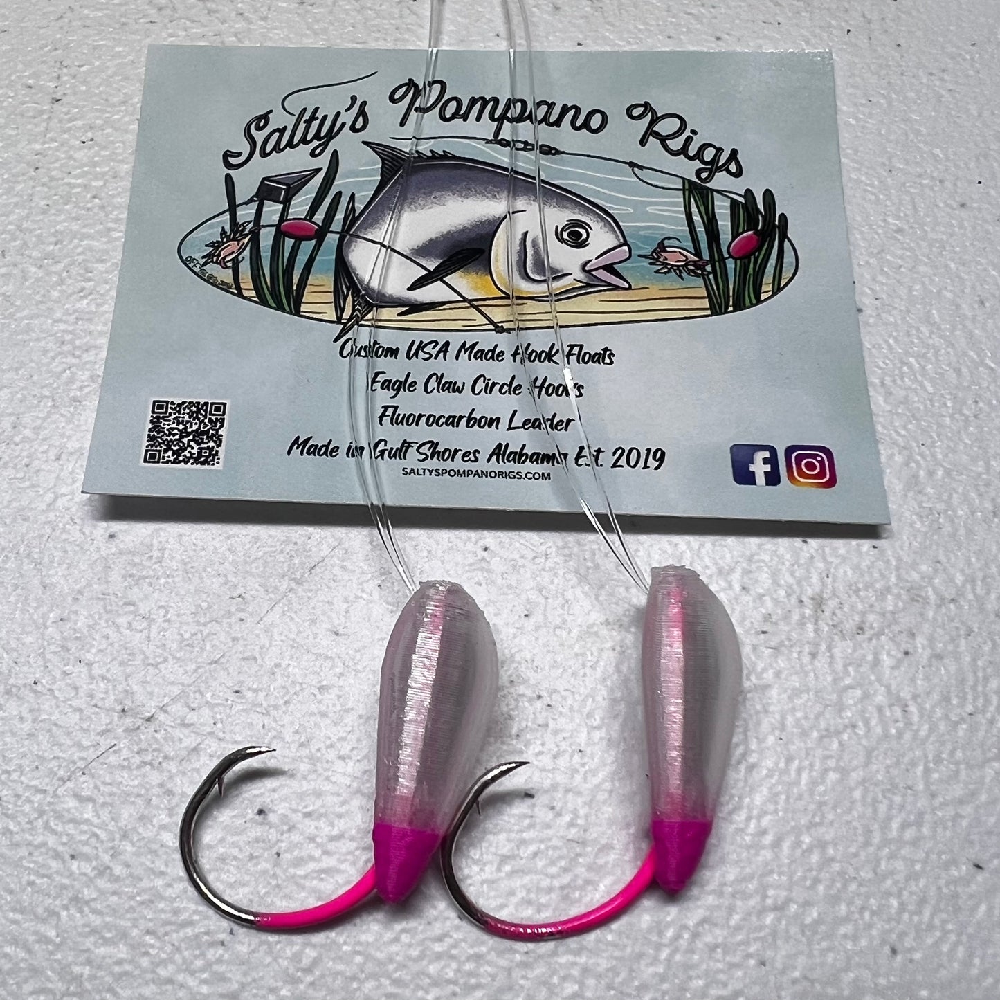 Salty's Hook Float Double Drop Pompano Rig