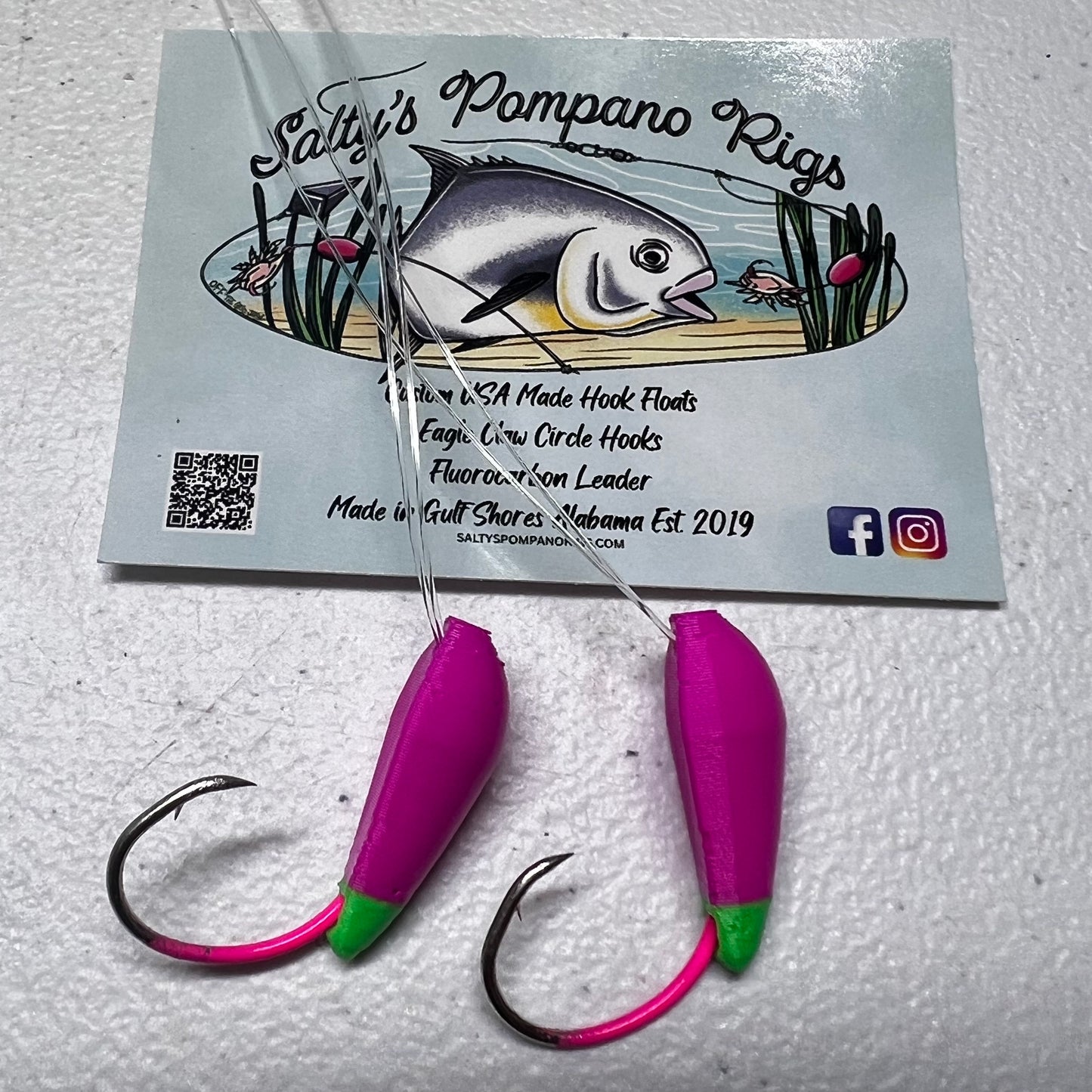 Salty's Hook Float Double Drop Pompano Rig