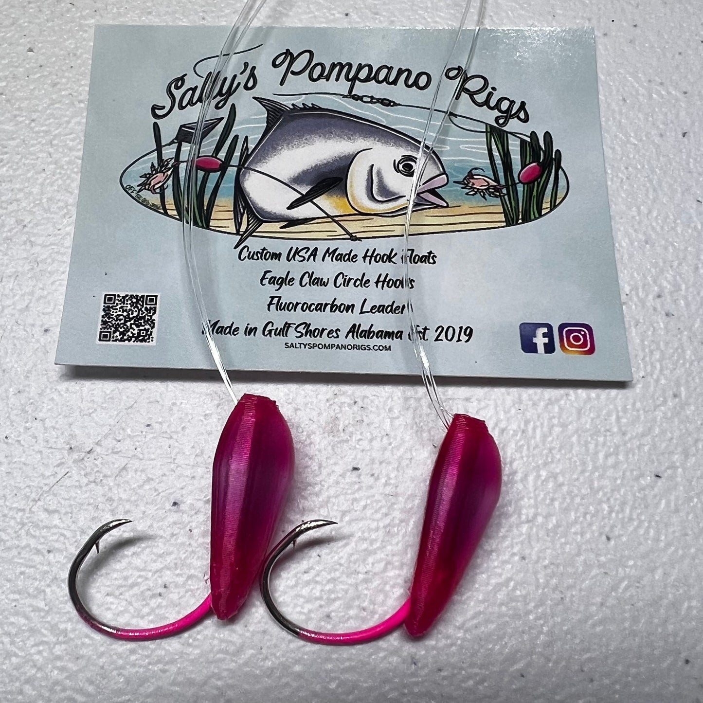 Salty's Hook Float Double Drop Pompano Rig