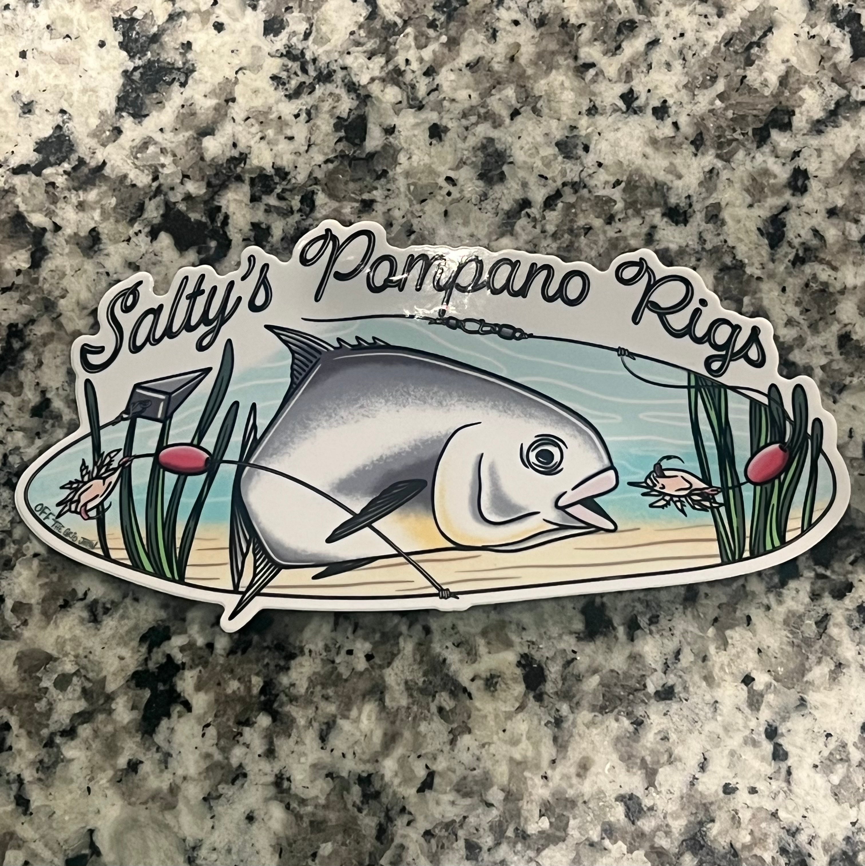 7 inch Salty's Pompano Rigs Sticker