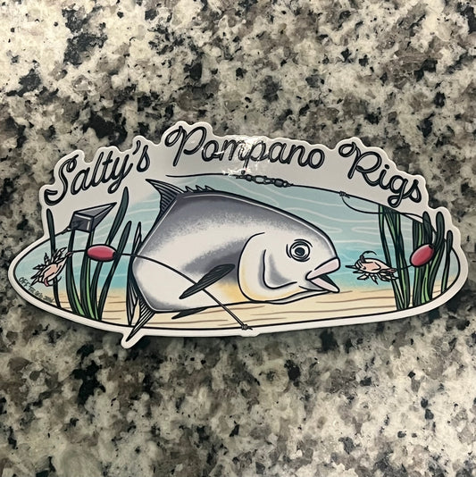 6 inch Salty's Pompano Rigs Sticker