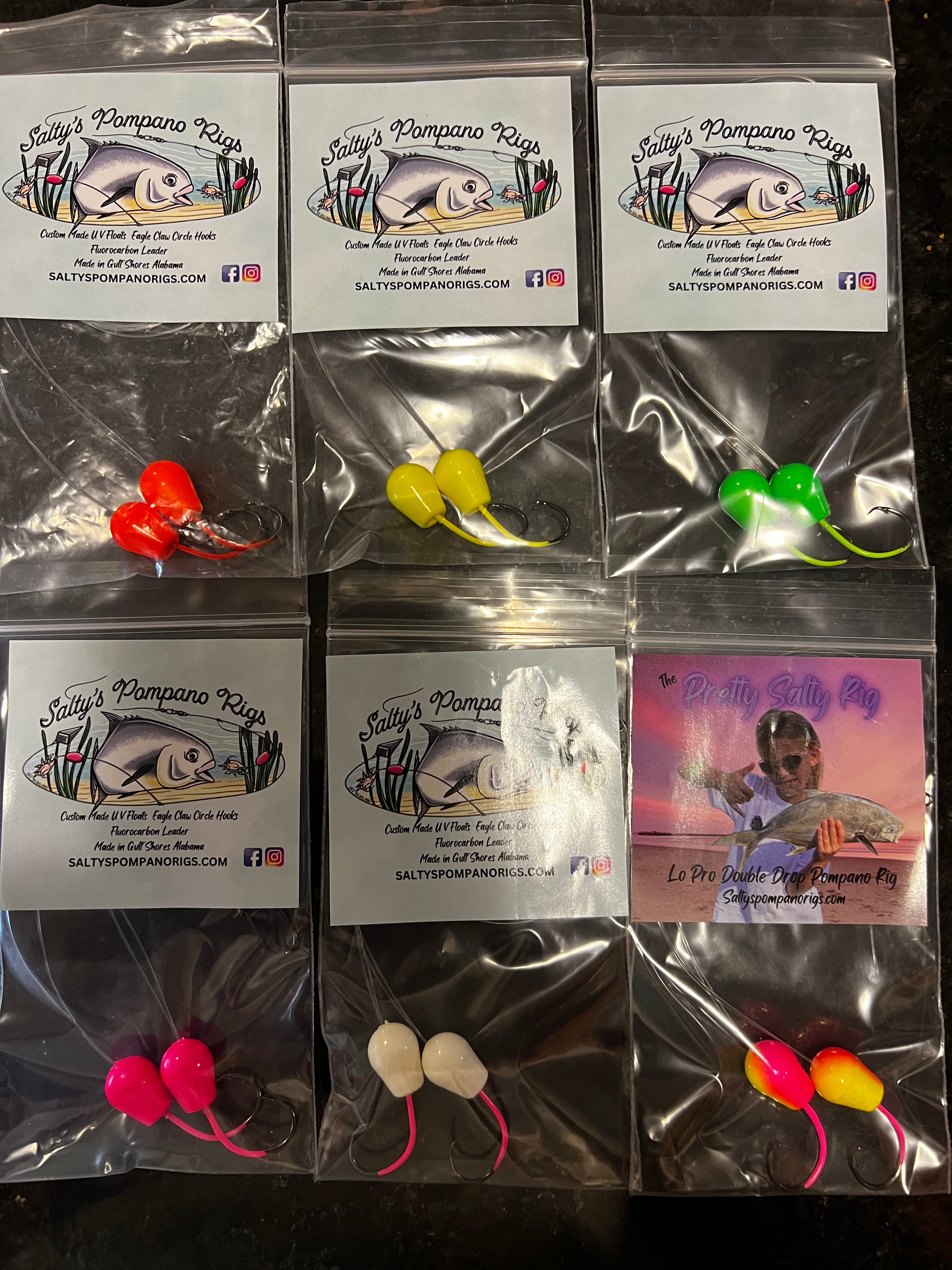 Low Profile Double Drop Rig – Salty's Pompano Rigs